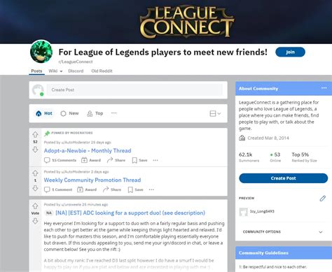 subreddit league of legends